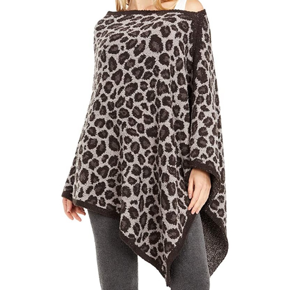 Barefoot Dreams CozyChic Leopard Poncho, OneSize